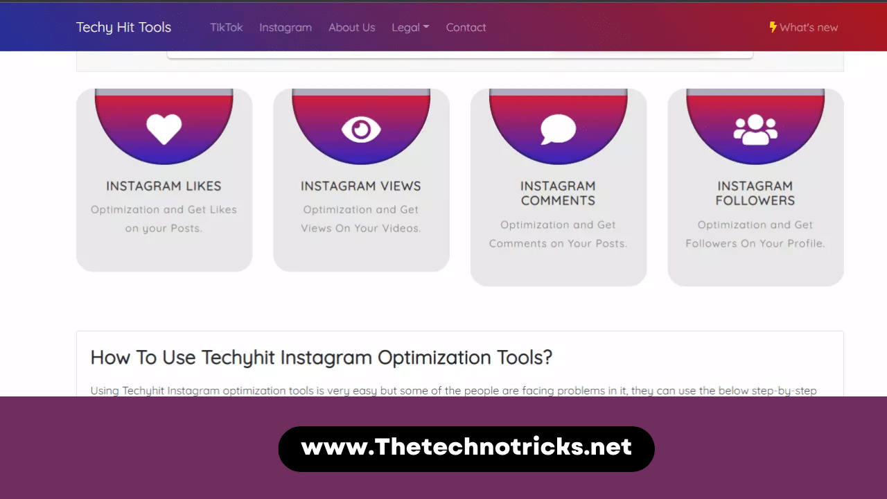 Techyhit Instagram Tool Website | Get Free Instagram Followers & Likes Without Login 2022