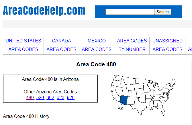 Areacode help