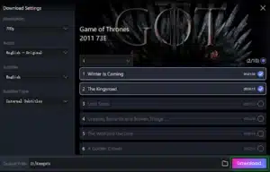 Click the Download icon to begin saving it to your device.