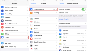 Enable Location Services on iPhone
