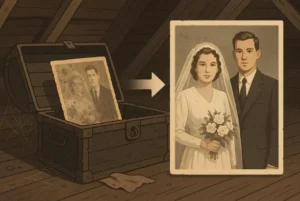 repair faded wedding portraits
