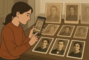 blurry vintage portraits
