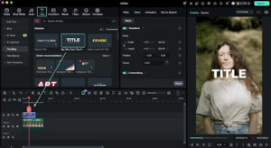 add title across video filmora