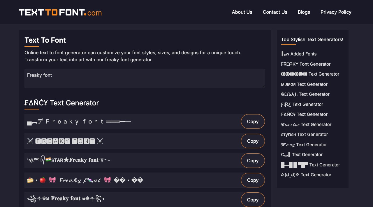 Transform Your Text with a Freaky Font Generator – Unleash Your Creativity!