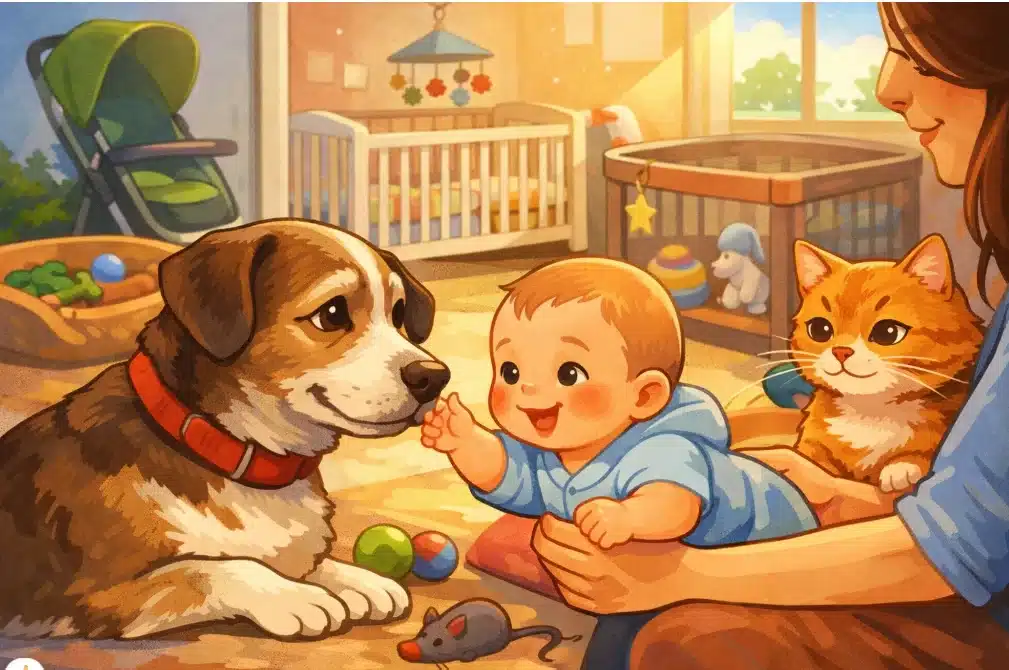 New Baby and Old Pet. How to Keep Everyone Safe and Happy