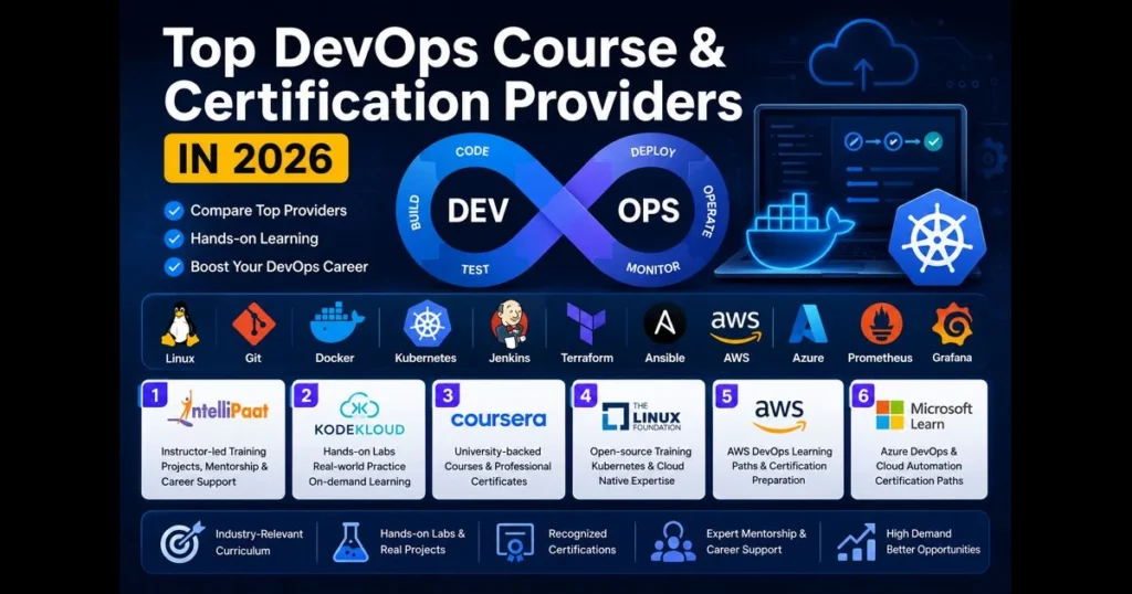 Top DevOps Course & Certification Providers in 2026